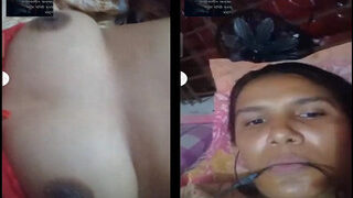 Desi Wife Shows Boobs On VC | Viral MMS Desi