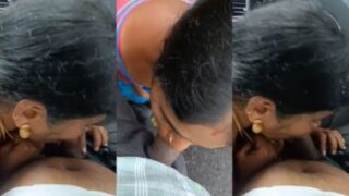 South Indian Lady Gives Outdoor Desi Blowjob In The Car | Viral MMS Desi