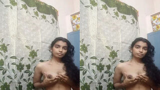 Desi Girl Play With Her Boobs | Viral MMS Desi