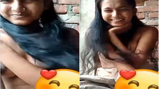 Desi Girl Shows Boobs For Lover Part 1 | Viral MMS Desi