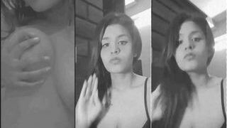 Cute Desi Slim Girl Play With Her Boobs | Viral MMS Desi