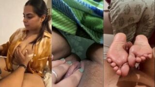 Desi BBW Girl Shows And Footjob | Viral MMS Desi